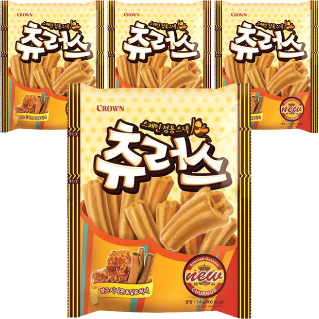 CROWN 皇冠 吉拿棒餅乾, 174g, 4包