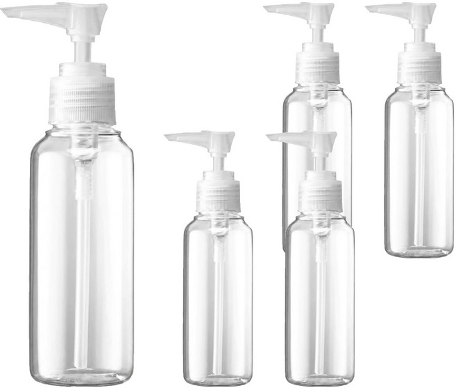 MEKO 圓形長嘴押瓶 100ml, 透明色, 5個