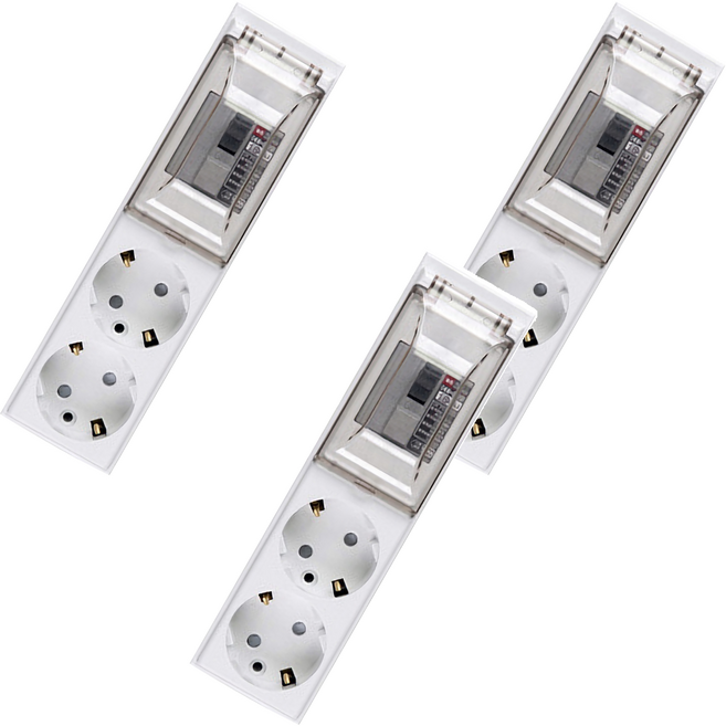 이어지다 배선차단 고용량 멀티탭 2구 OSB223, 1.5m, 3개