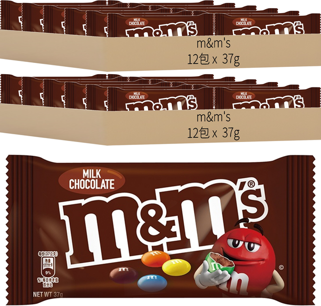 M&M'S 牛奶糖衣巧克力, 37g, 24包