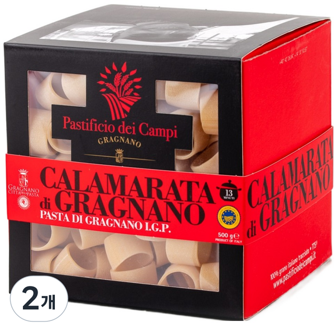 파스티피치오데이캄피 칼라마라타 파스타면, 500g, 2개
