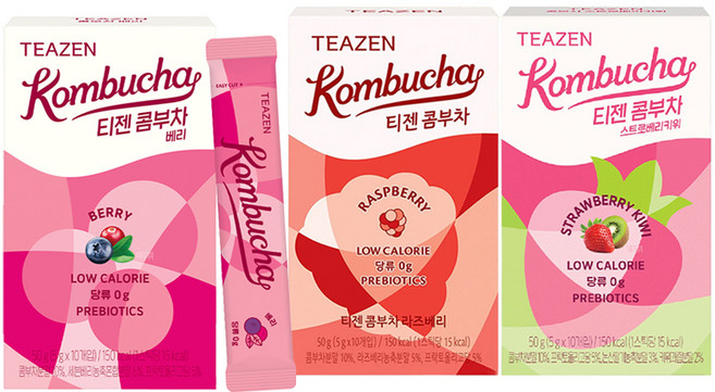 티젠 콤부차 라즈베리 10p + 스트로베리키위 10p + 베리 10p 세트, 1세트