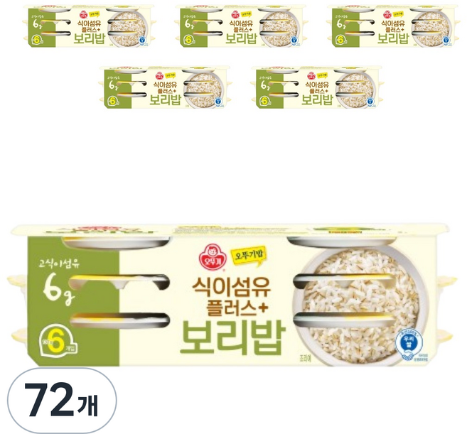 오뚜기 식이섬유플러스 보리밥, 130g, 72개