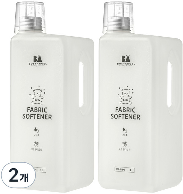 비지엔젤 초고농축 유아섬유유연제 코튼블라썸, 1L, 2개