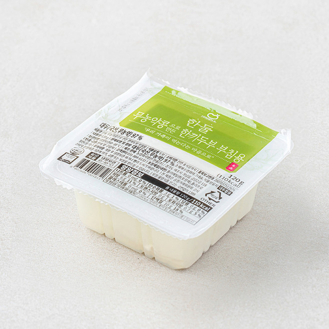 한둘 무농약 인증 콩으로 만든 한끼 두부 부침용, 120g, 1개