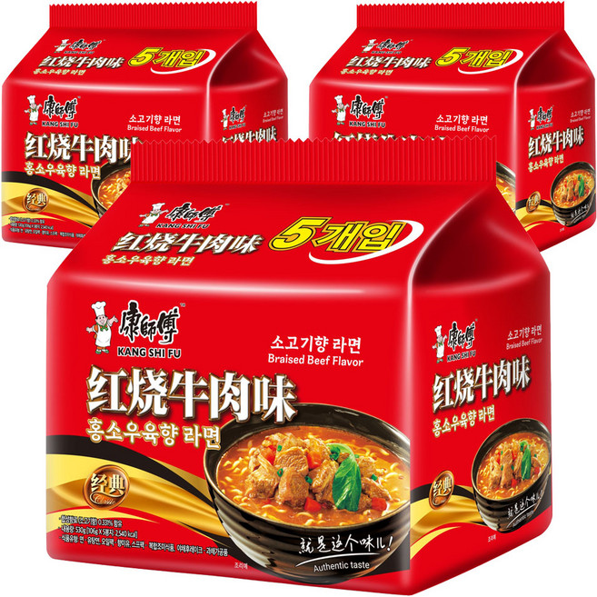 캉스푸 홍소우육향 라면 106g, 15개