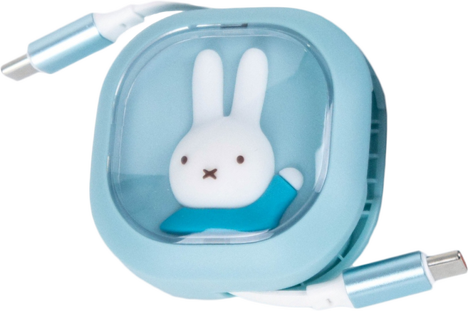 miffy 米飛 Type C to Type C 傳輸線 CC05, 1.2m, 藍色, 1條