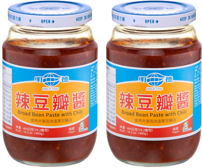 明德 辣豆瓣醬, 460g, 2罐