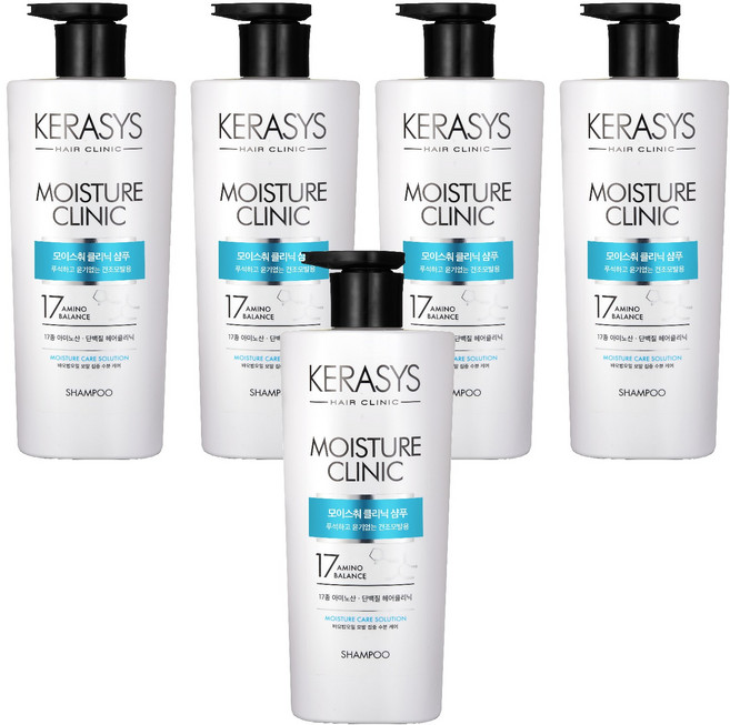 케라시스 모이스춰 클리닉 단백질 샴푸 플로럴파우더향, 600ml, 5개