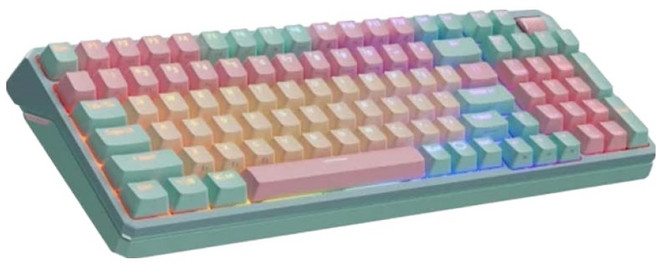 COOLER MASTER 酷碼 RGB無線三模機械式鍵盤, 白軸, MK770, 馬卡龍色, 1個