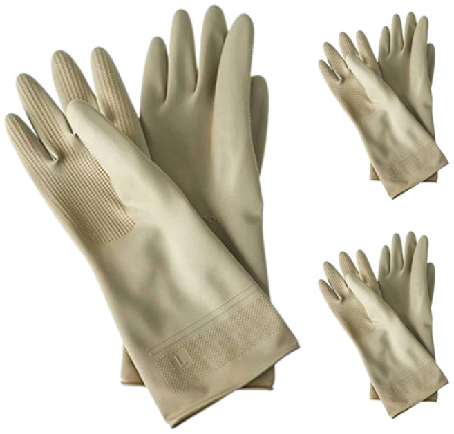 모던하우스 모던 와이드핏 고무장갑 양손 착용 세트, 연그레이, 대(L), 3세트