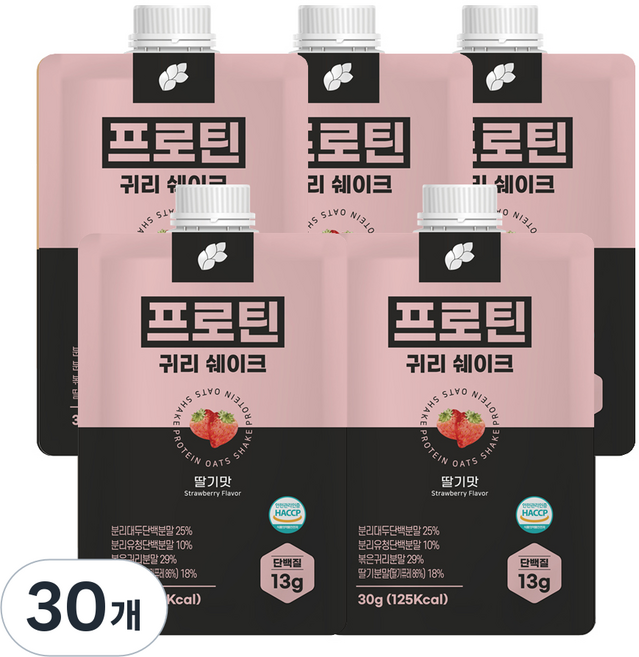 논앤밭위드 프로틴 귀리쉐이크 딸기맛, 30g, 30개