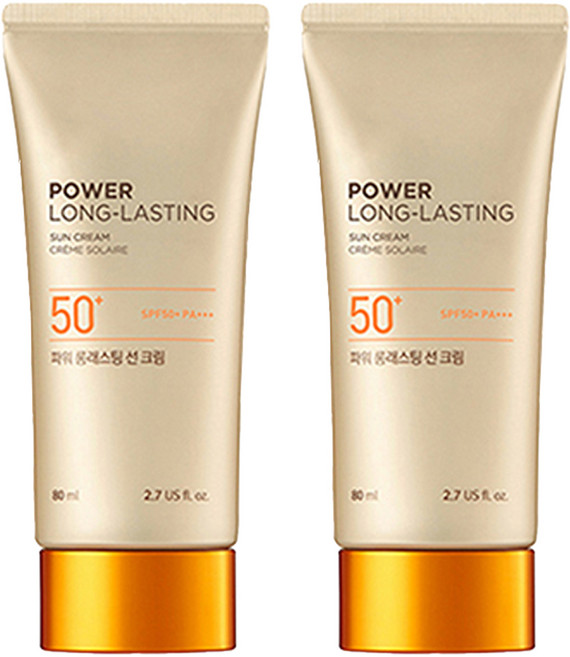 더페이스샵 파워 롱래스팅 선크림 SPF50+ PA+++, 80ml, 2개