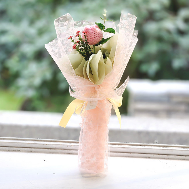 ASPASIA 人造花 Riana 鬱金香針織花 單支花束, 粉紅色, 1個