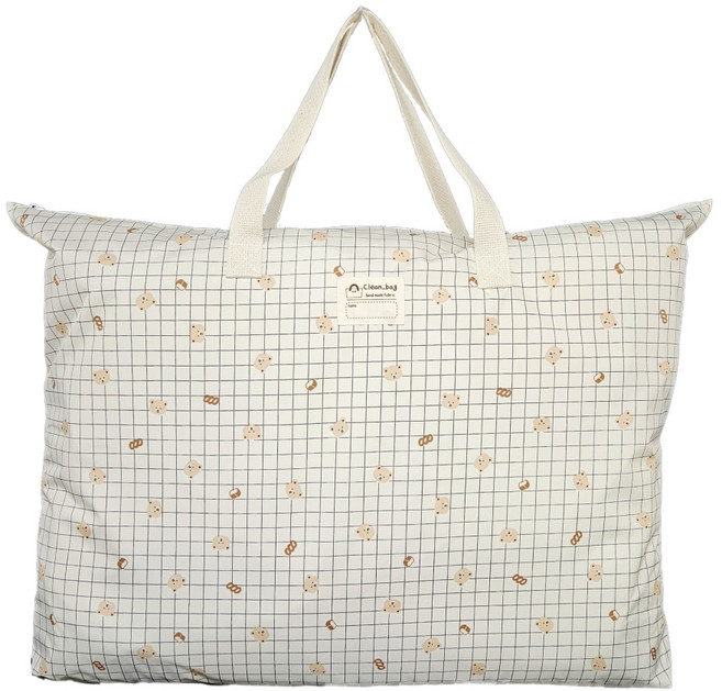 클린유니폼 방수 낮잠이불 가방, 2아이보리 베어