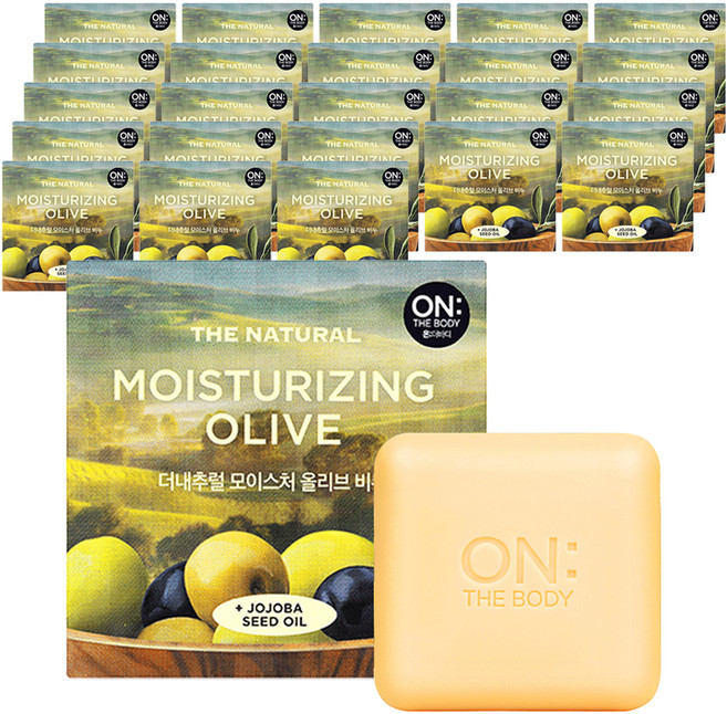 온더바디 더내추럴 모이스처 비누 올리브향, 90g, 24개입