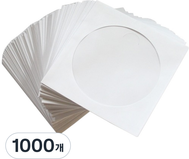 라온디지털 CD DVD 종이케이스 화이트, 1000개