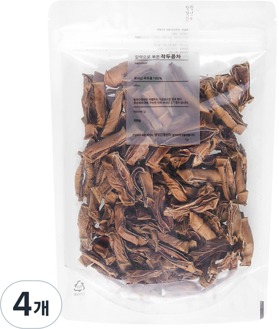 방앗간청년 압력으로 볶은 작두콩차, 100g, 1개입, 4개