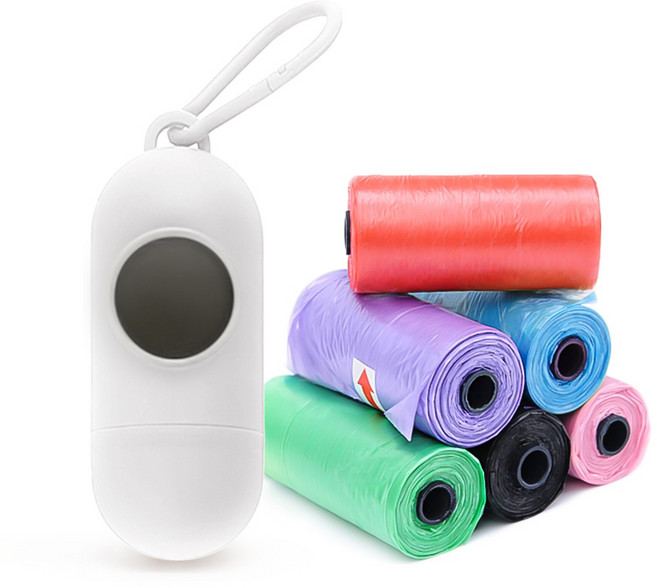 펫투비 반려동물 배변 봉투 케이스 + 리필백 세트, 화이트 + 랜덤 발송, 90개입, 1세트