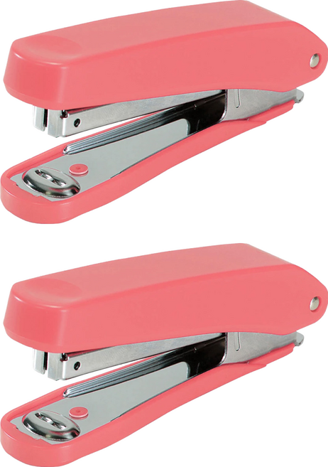 PLUS 普樂士 PS-10E訂書機, 粉紅色, 2個