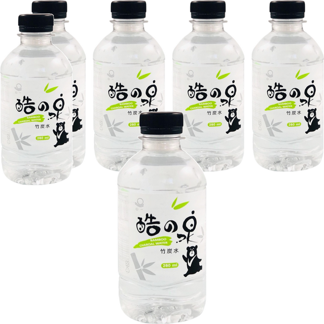 心一 酷之泉竹炭水, 280ml, 6瓶