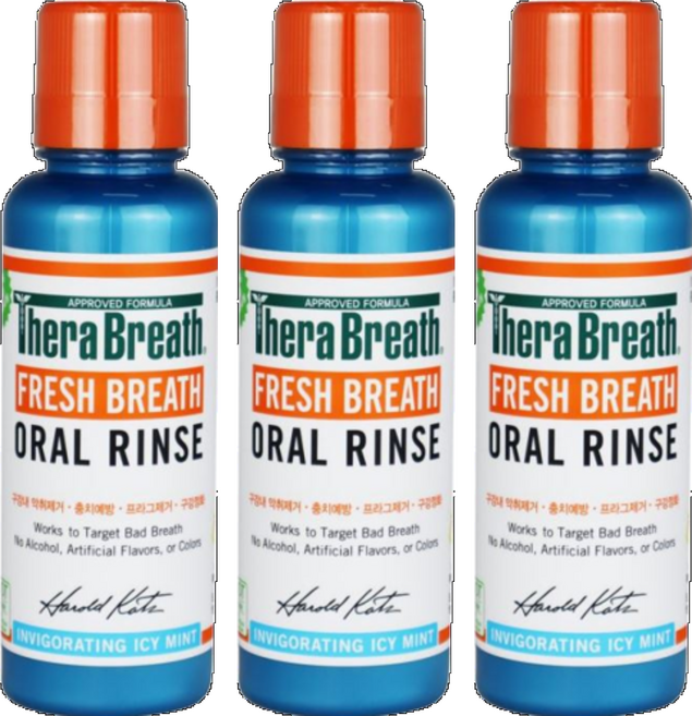 테라브레스 프레시브레스 오랄린스 인비고레이팅 구강청결제 아이시민트 미니사이즈, 150ml, 3개