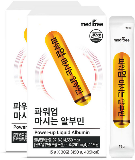 메디트리 파워업 마시는 알부민, 450g, 2개