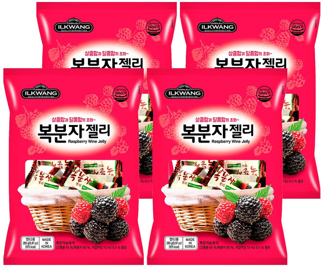 일광제과 복분자젤리, 280g, 4개