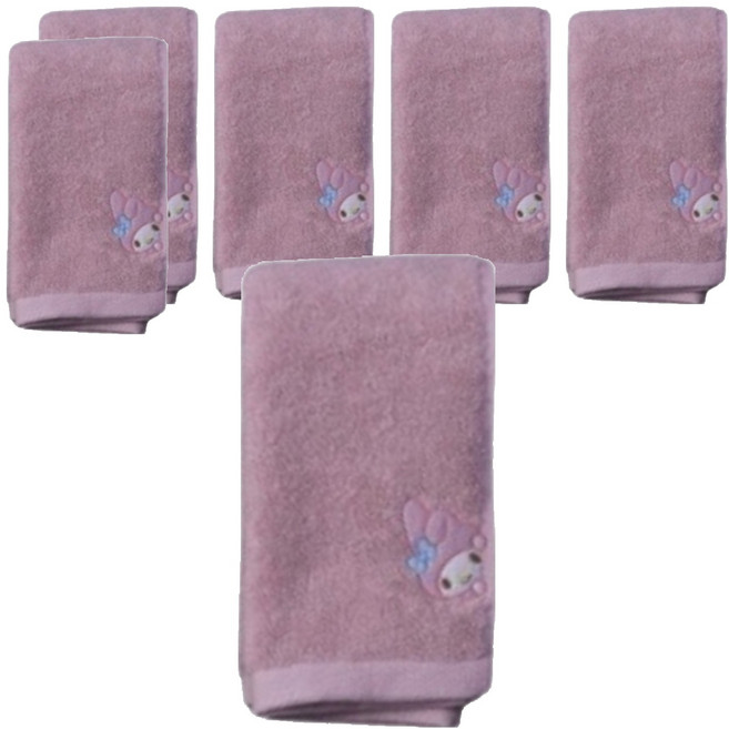 영신타올 산리오 캐릭터즈 세면타월 170g 30수 면사, 마이멜로디, 6개