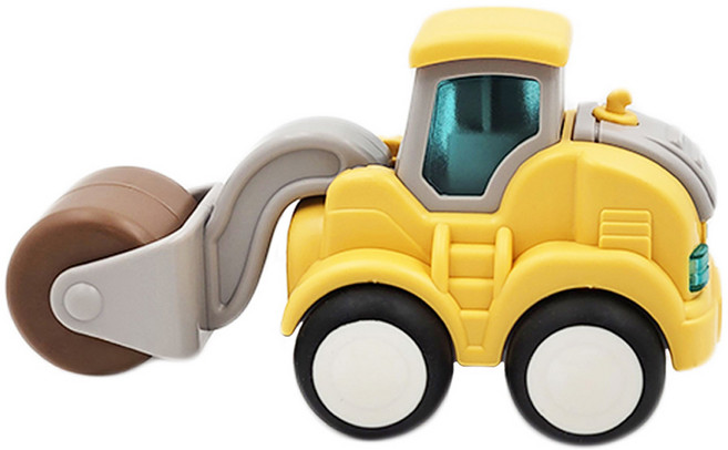 PUKU 藍色企鵝 樂玩按壓慣性工程車, 壓路機, 1個