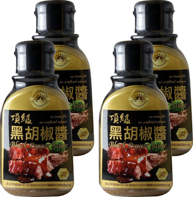 新光洋菜 頂級黑胡椒醬, 300g, 4瓶