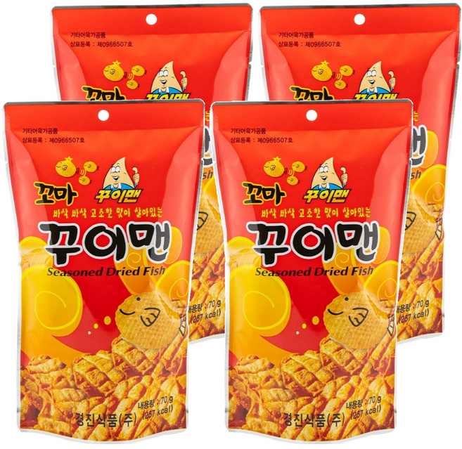 꾸이맨 꼬마, 70g, 4개