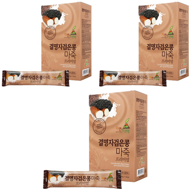 엔초이스 프리미엄 결명자검은콩 마죽, 300g, 3개