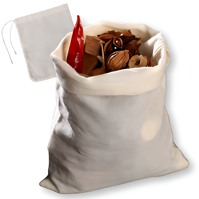 데일리픽 광목 순면 주머니 요거트 육수 면보, 2개