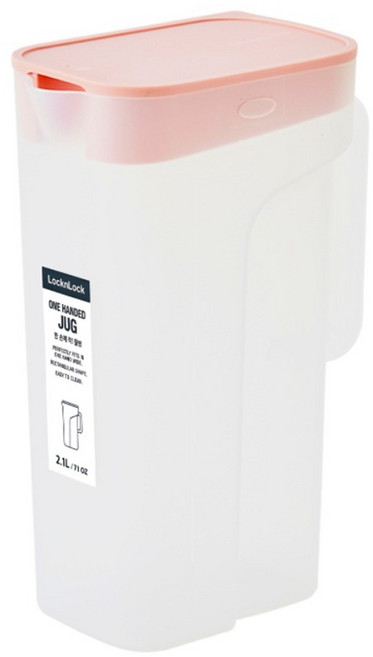 LocknLock 樂扣樂扣 帶手把冷水壺 HAP818PIK PIK-VN-6, 粉色, 2.1L, 1個