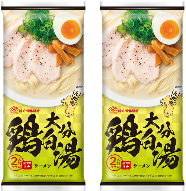 MARUTAI 丸太 大分雞白湯拉麵 2人份 186g, 2包