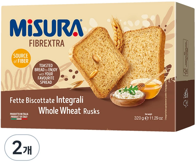 미주라 토스트비스켓, 2개, 320g - 쿠팡
