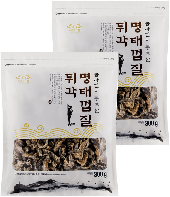 Dongil Food 富含膠原蛋白的鱈魚皮炒Gak, 300g, 2個