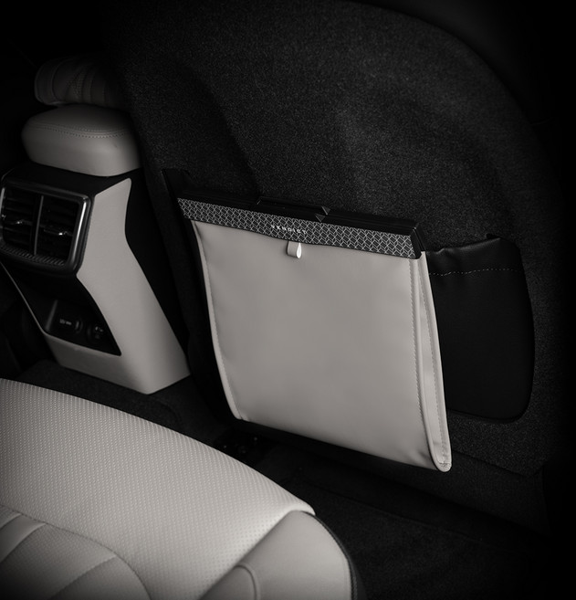 벤딕트 2세대 차량용 LED 쓰레기통 + 봉투 세트 뒷좌석용, 샌드베이지, 1세트