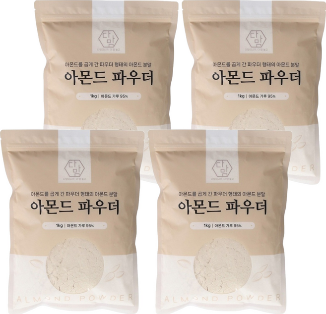 다맘 아몬드 파우더, 1kg, 4개