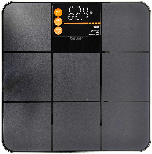 beurer 玻璃體重計, GS 235, 黑夜星空 黑色, 1個