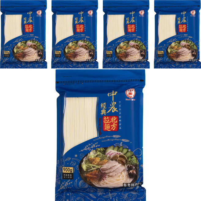 中農粉絲 經典北方拉麵, 900g, 5包