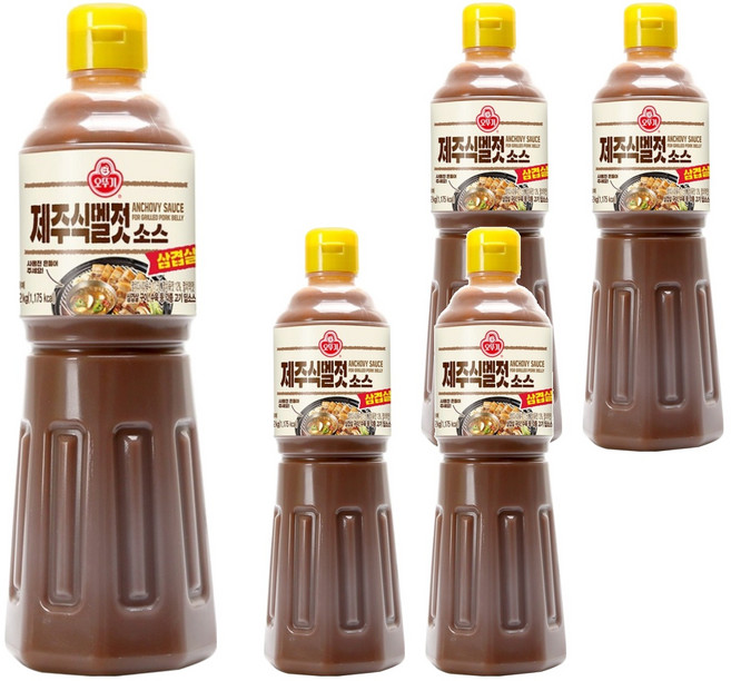 오뚜기 삼겹살 제주식 멜젓 소스, 1.12kg, 5개