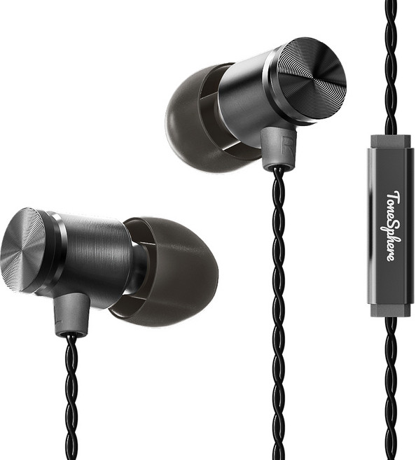 톤스피어 에이투 프리미엄 고음질 티타늄 드라이버 ENC 노이즈캔슬링 DAC 유선이어폰, E30T, 다크나이트블랙
