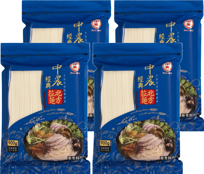 中農粉絲 經典北方拉麵, 900g, 4包