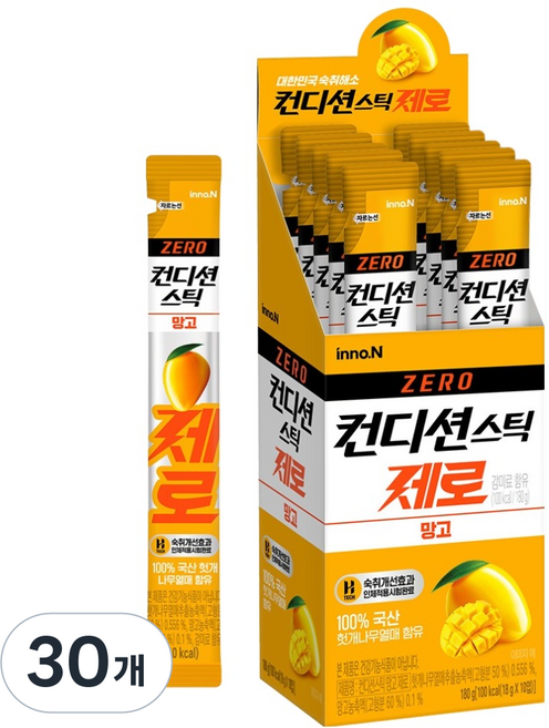 CONDITION 肯迪醒 條狀 Zero 解酒飲 芒果口味, 18g, 30個