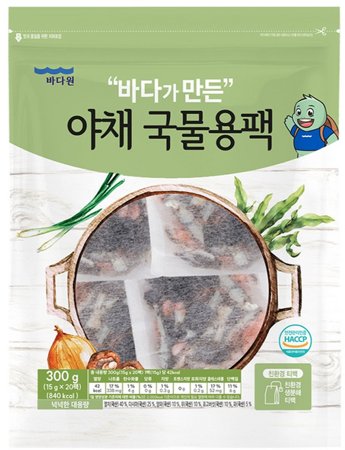 바다원 야채 국물용팩, 300g, 1개