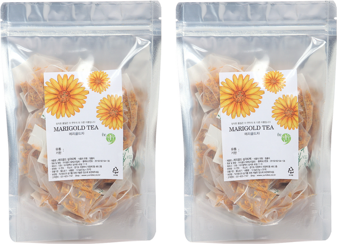 티리얼 삼각티백 메리골드차, 500mg, 25개입, 2개