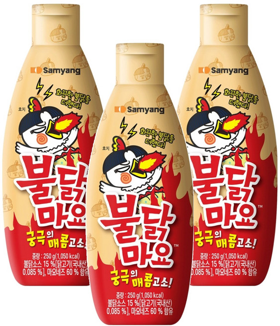 불닭 마요 소스, 250g, 3개