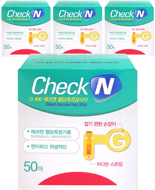 일동제약 G 400 체크엔 혈당검사지, 50개입, 4개